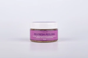 Vyhlazující a regenerační AHA peeling s kokosovými zrníčky pro projasnění, obnovu a revitalizaci pokožky